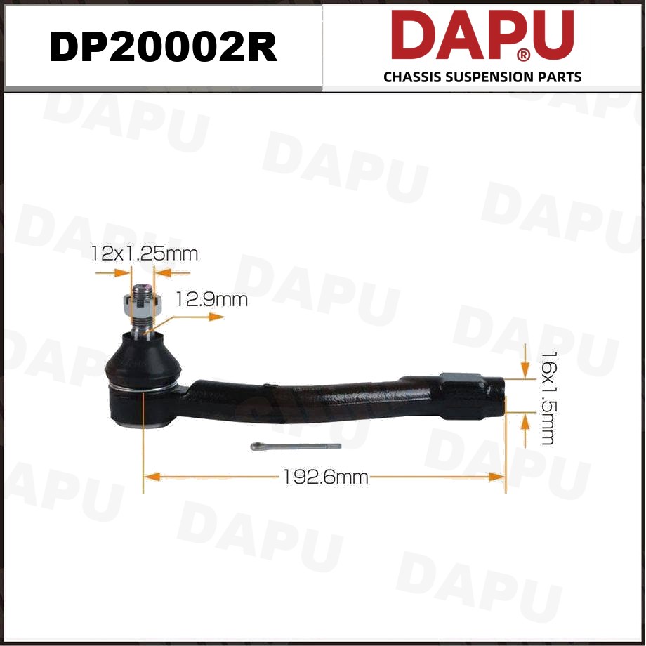 DP20002R Tie Rod End — DAPU AUTO PARTS