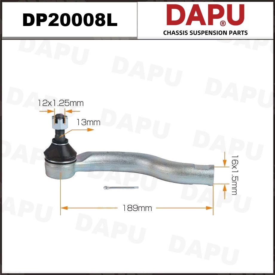 DP20008L Tie Rod End — DAPU AUTO PARTS