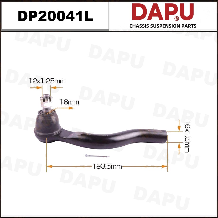 DP20041L Tie Rod End — DAPU AUTO PARTS