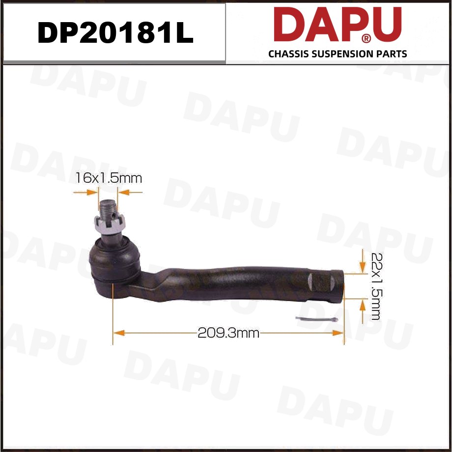 DP20181L Tie Rod End — DAPU AUTO PARTS