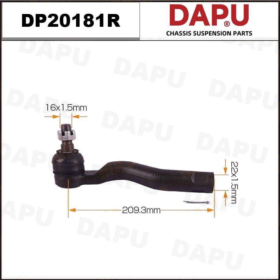 DP20181R Tie Rod End — DAPU AUTO PARTS