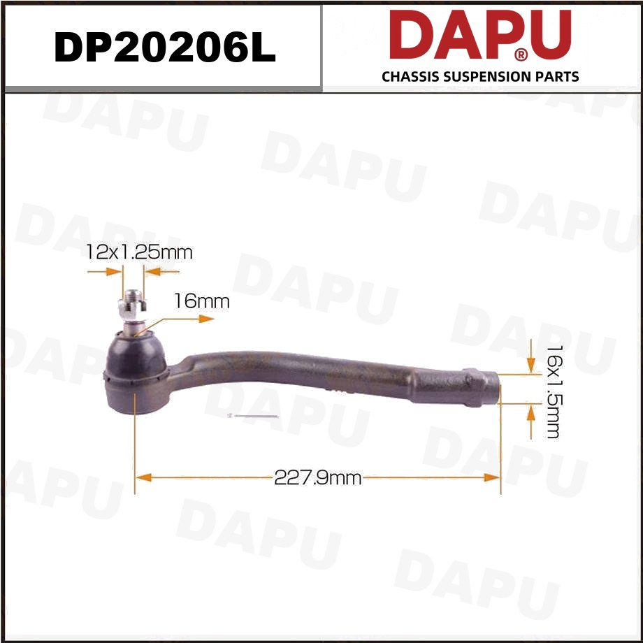 DP20206L Tie Rod End — DAPU AUTO PARTS