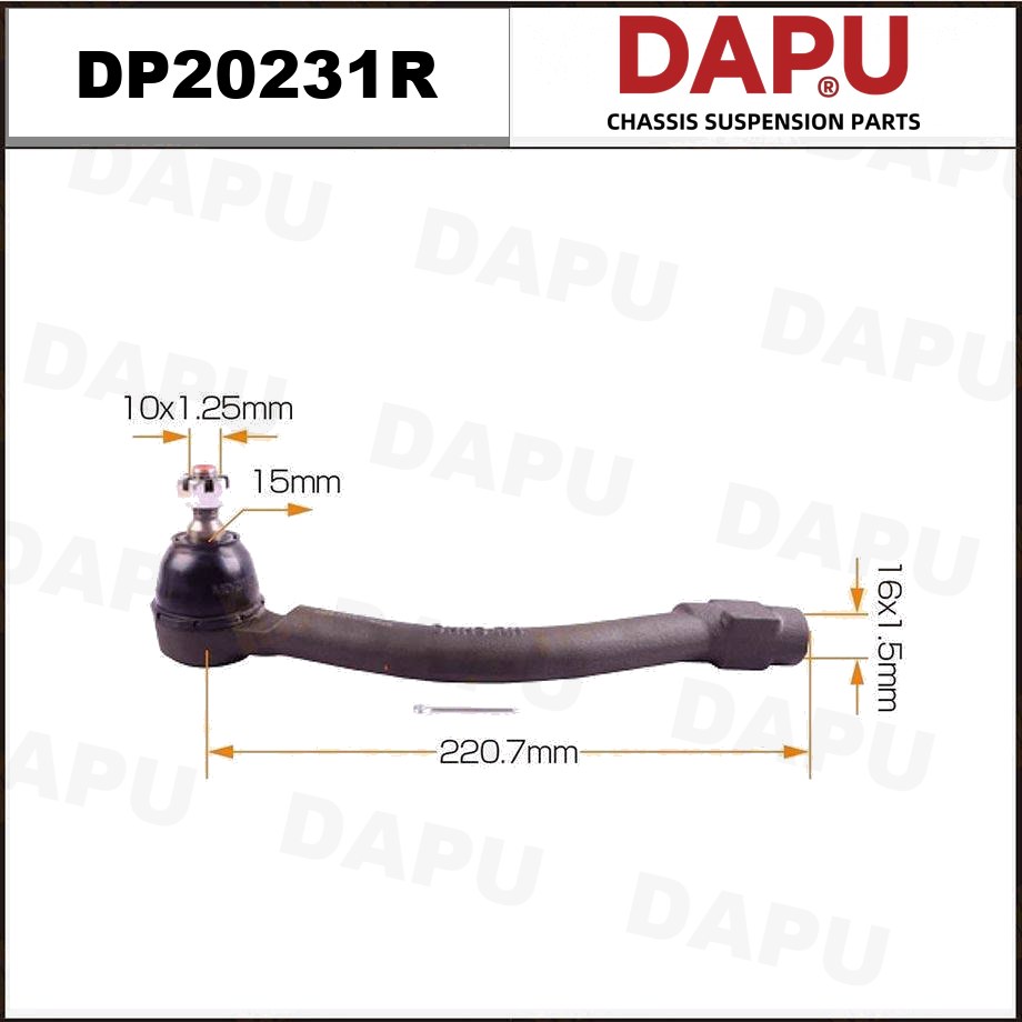 DP20231R Tie Rod End — DAPU AUTO PARTS