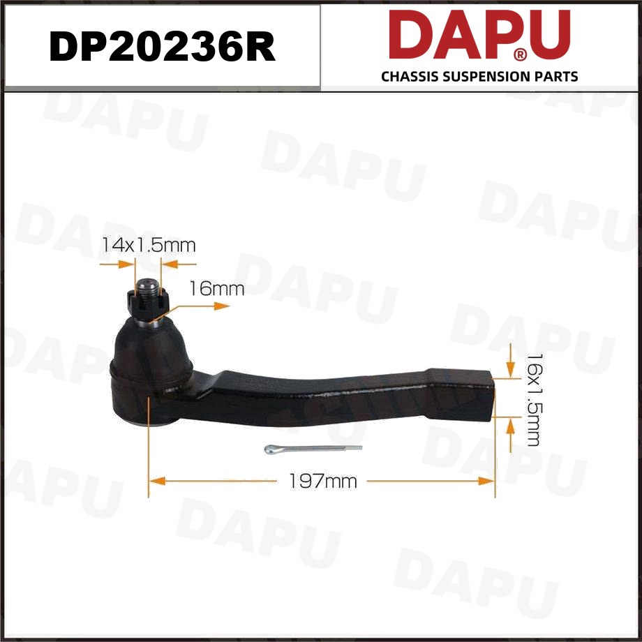 DP20236R Tie Rod End — DAPU AUTO PARTS