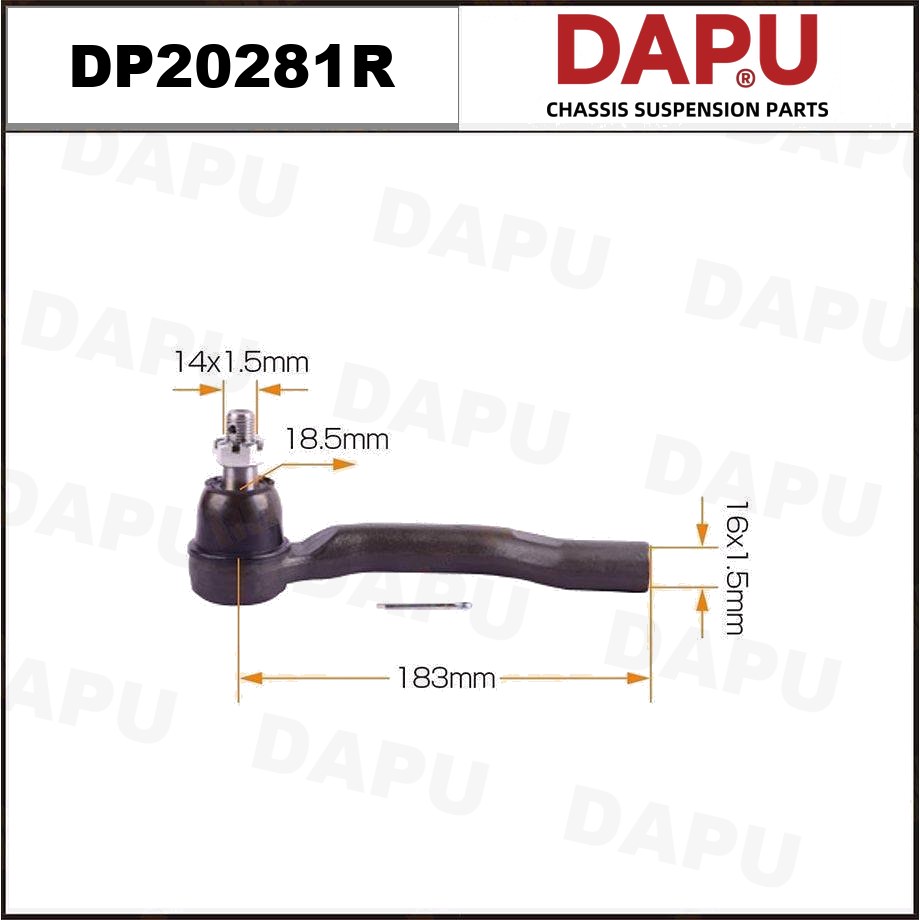 DP20281R Tie Rod End — DAPU AUTO PARTS