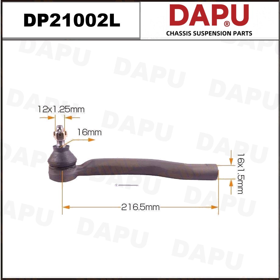 DP21002L Tie Rod End — DAPU AUTO PARTS