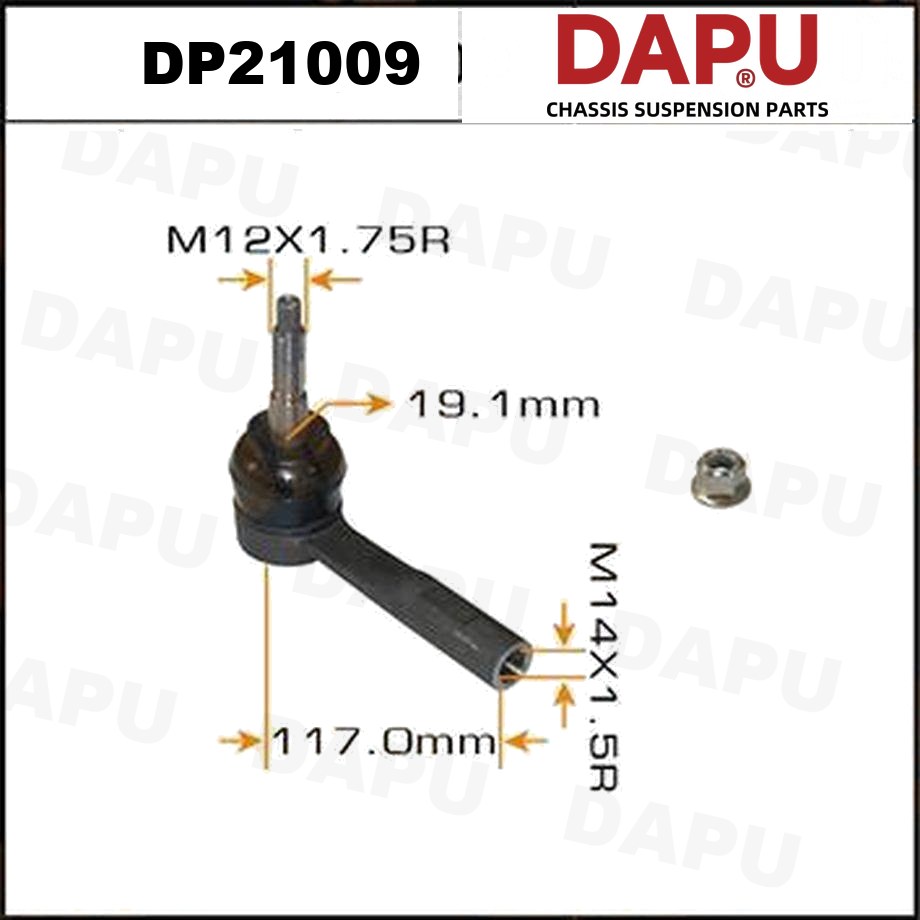 DP21009 Tie Rod End — DAPU AUTO PARTS
