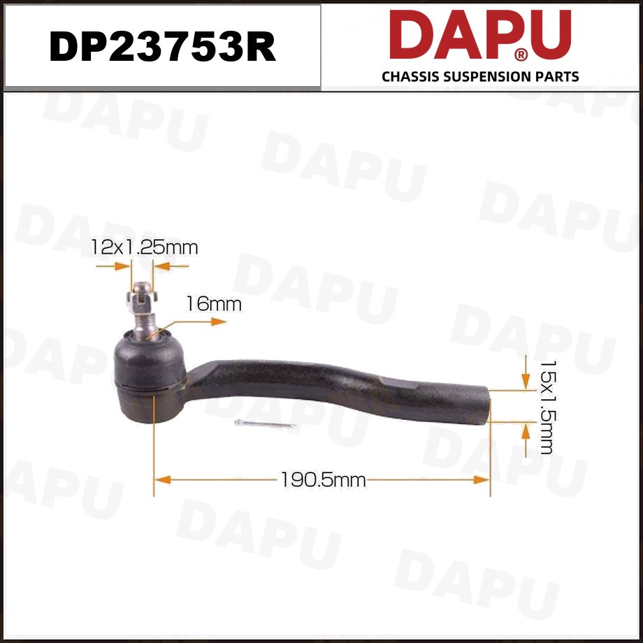 DP23753R Tie Rod End — DAPU AUTO PARTS