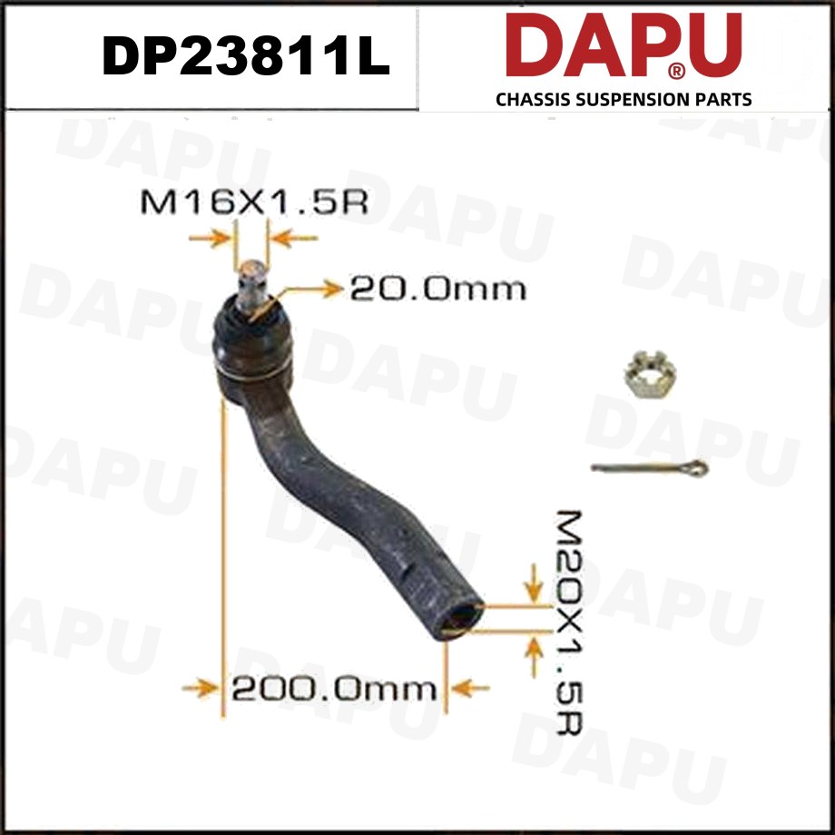DP23811L Tie Rod End — DAPU AUTO PARTS