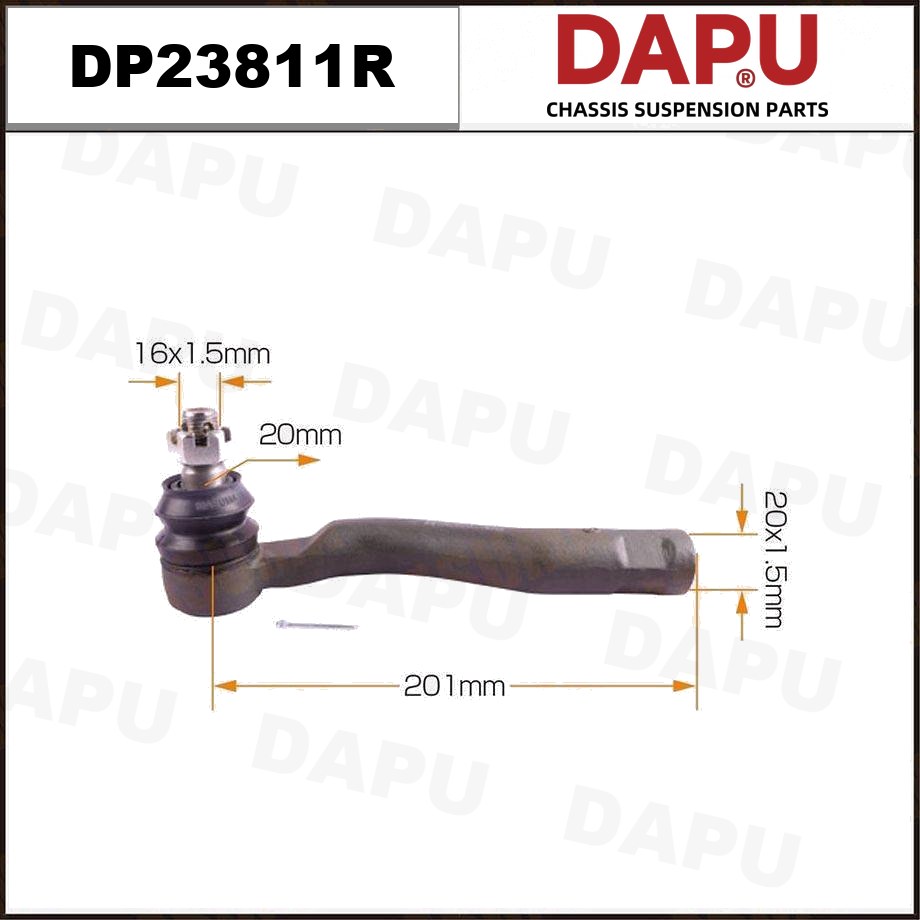DP23811R Tie Rod End — DAPU AUTO PARTS