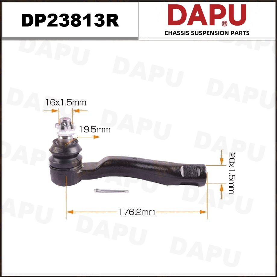 DP23813R Tie Rod End — DAPU AUTO PARTS