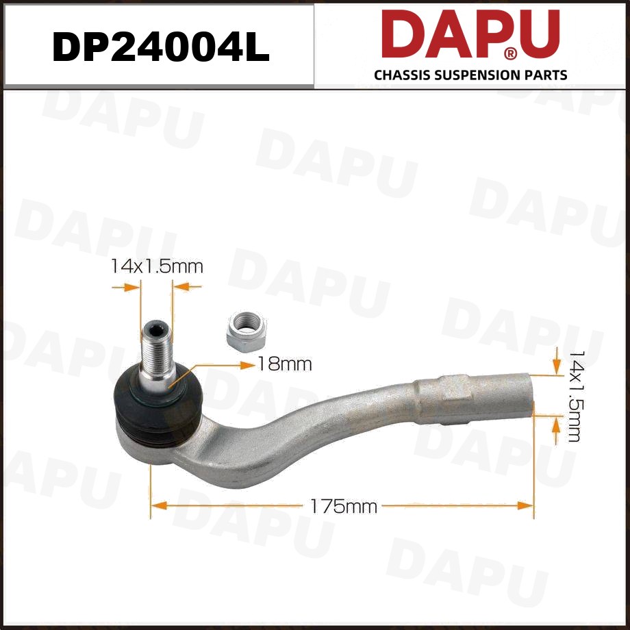 DP24004L Tie Rod End — DAPU AUTO PARTS