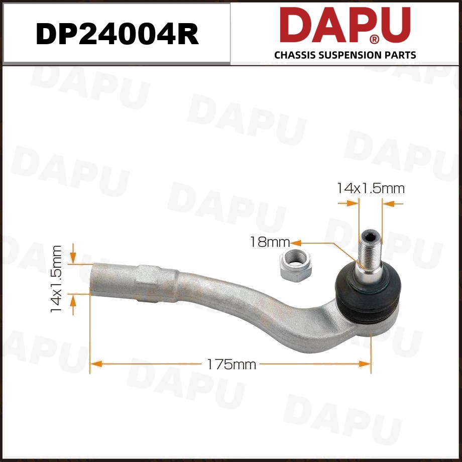DP24004R Tie Rod End — DAPU AUTO PARTS