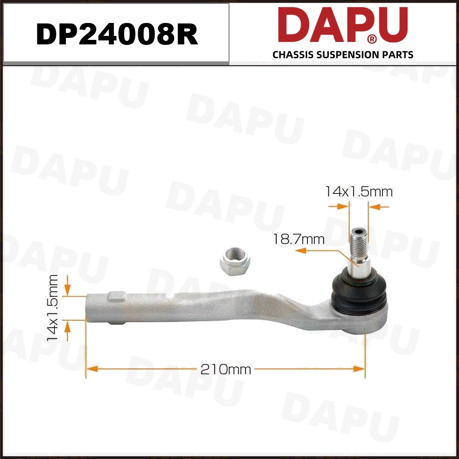 DP24008R Tie Rod End — DAPU AUTO PARTS