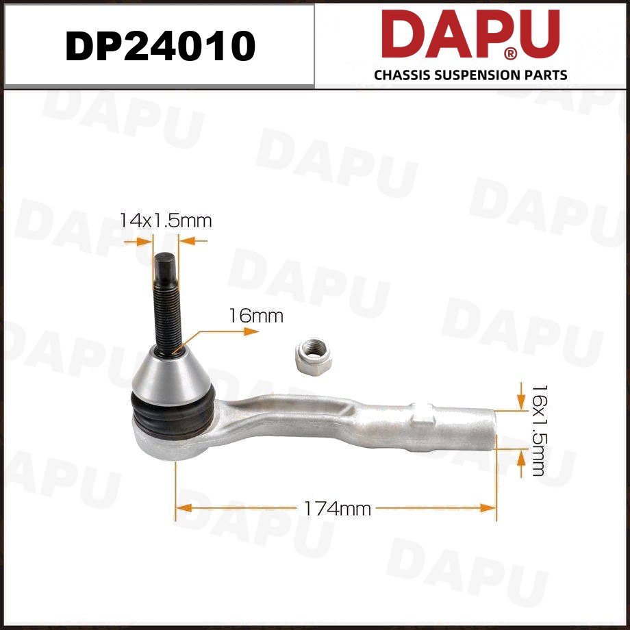 DP24010 Tie Rod End — DAPU AUTO PARTS