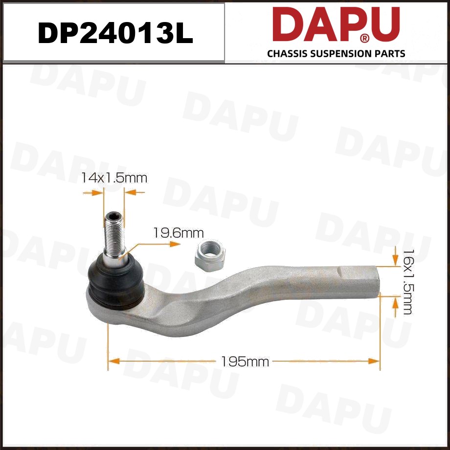 DP24013L Tie Rod End — DAPU AUTO PARTS