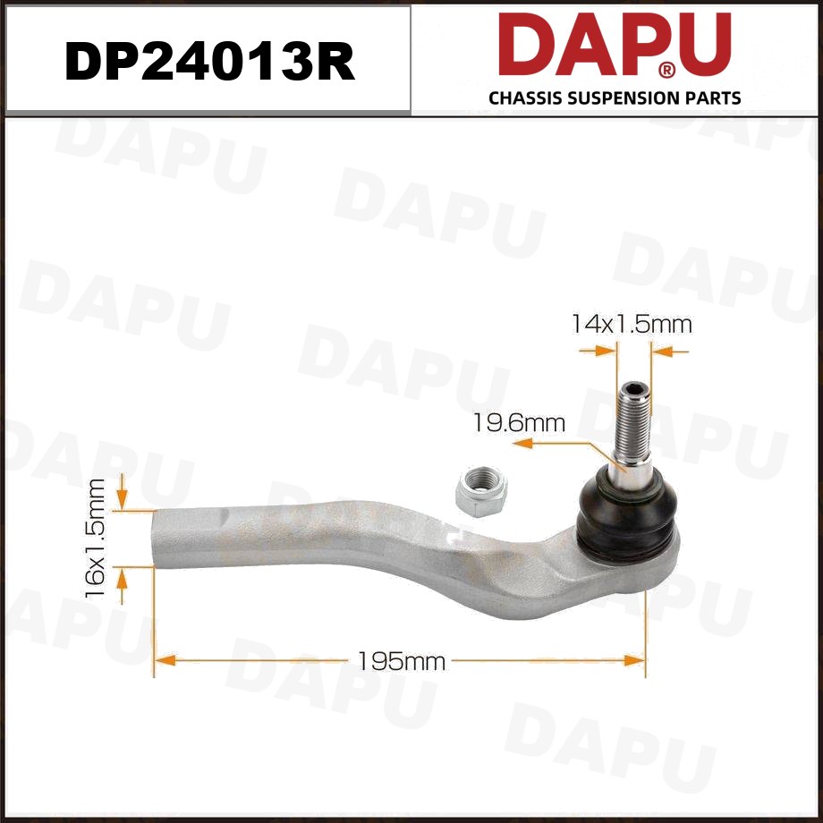 DP24013R Tie Rod End — DAPU AUTO PARTS