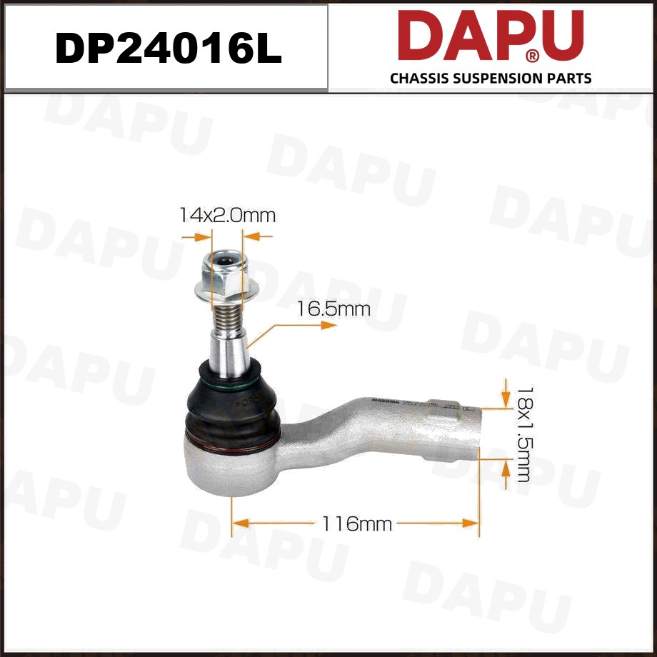 DP24016L Tie Rod End — DAPU AUTO PARTS