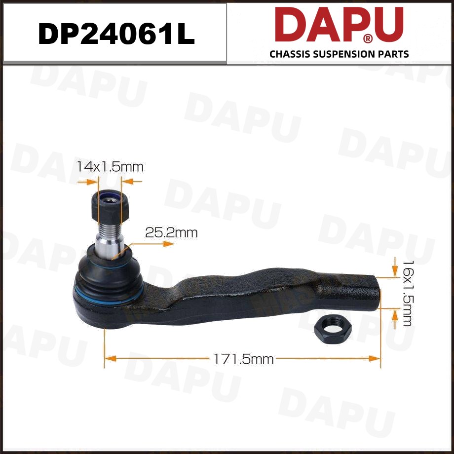 DP24061L Tie Rod End — DAPU AUTO PARTS