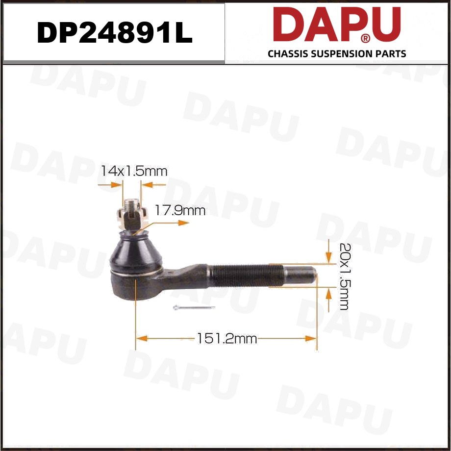 DP24891L Tie Rod End — DAPU AUTO PARTS