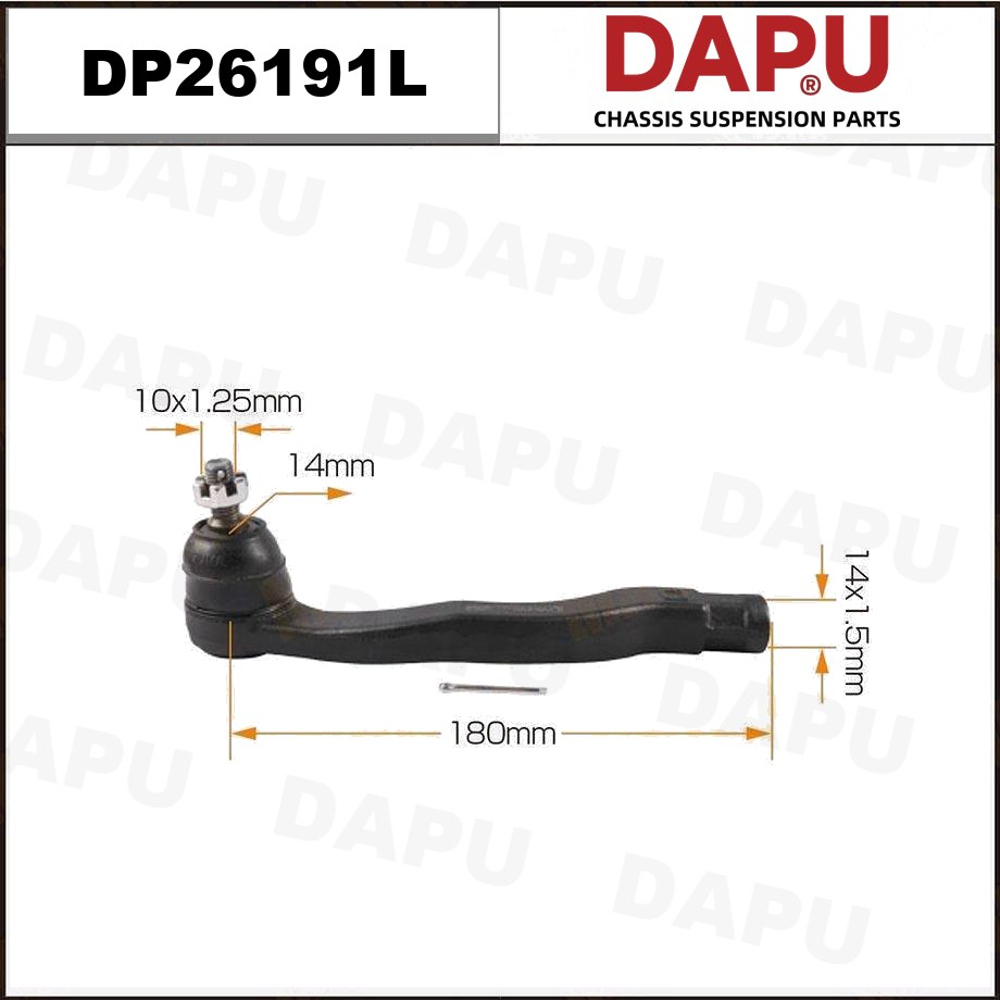 DP26191L Tie Rod End — DAPU AUTO PARTS