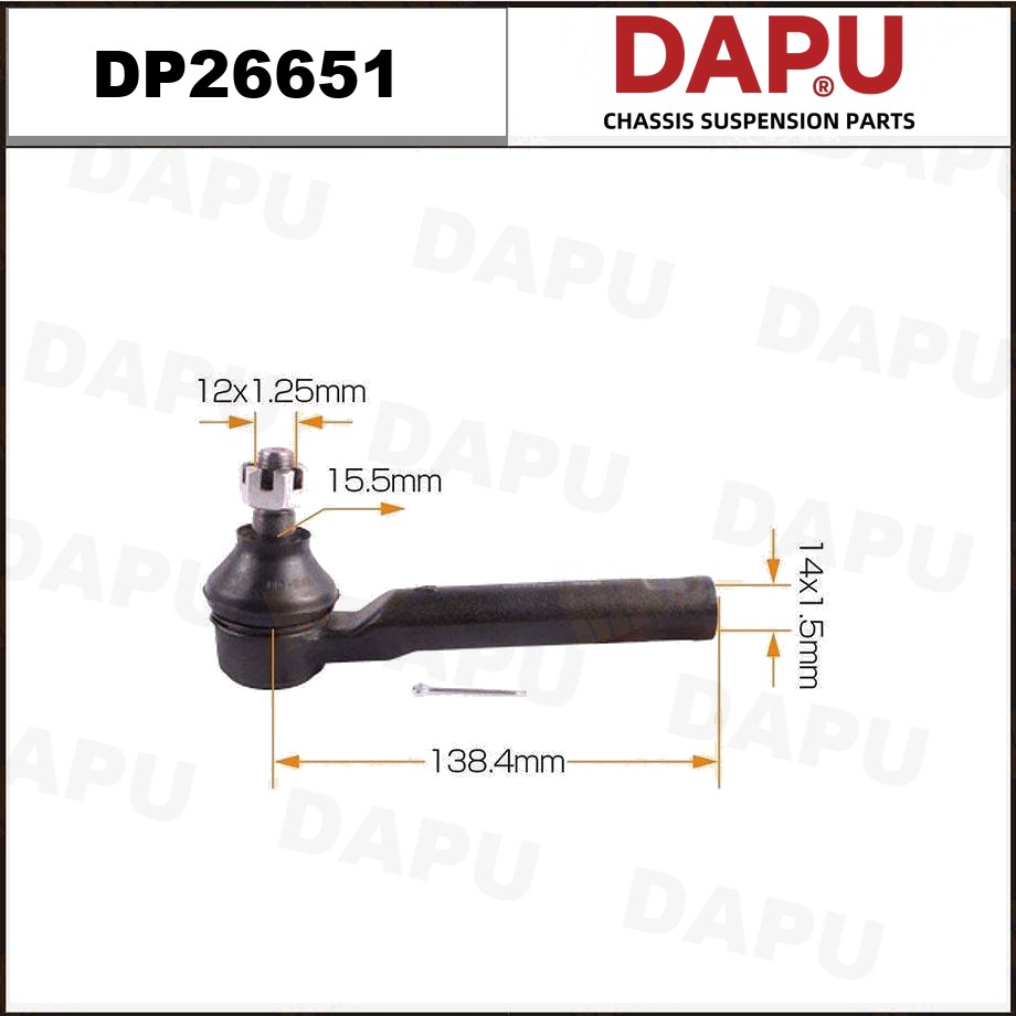 DP26651 Tie Rod End — DAPU AUTO PARTS