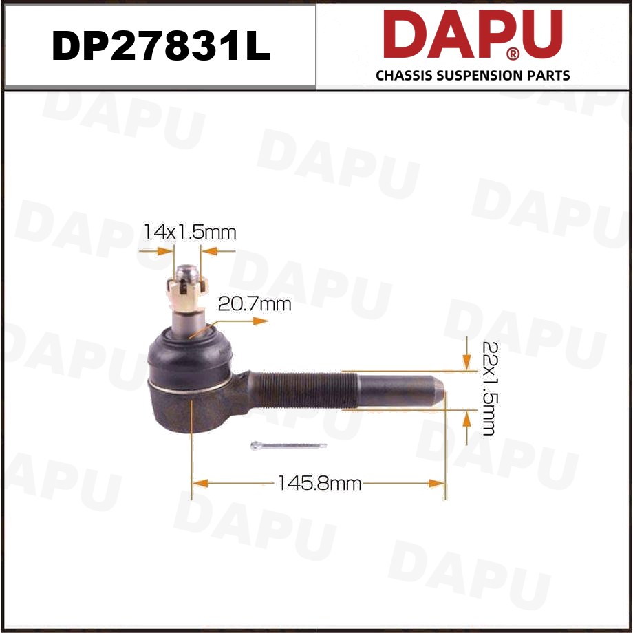 DP27831L Tie Rod End — DAPU AUTO PARTS