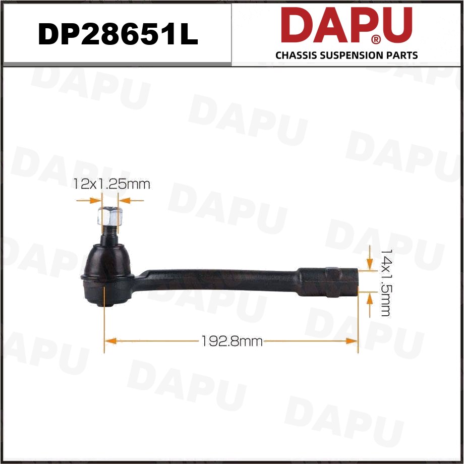 DP28651L Tie Rod End — DAPU AUTO PARTS