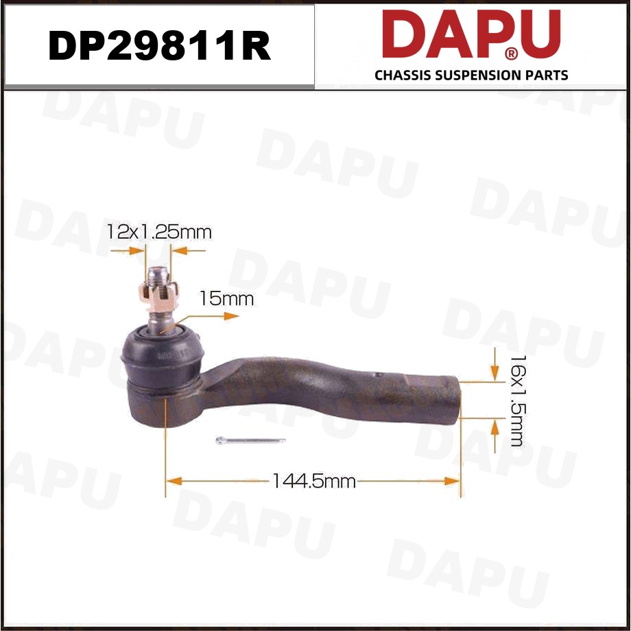 DP29811R Tie Rod End — DAPU AUTO PARTS