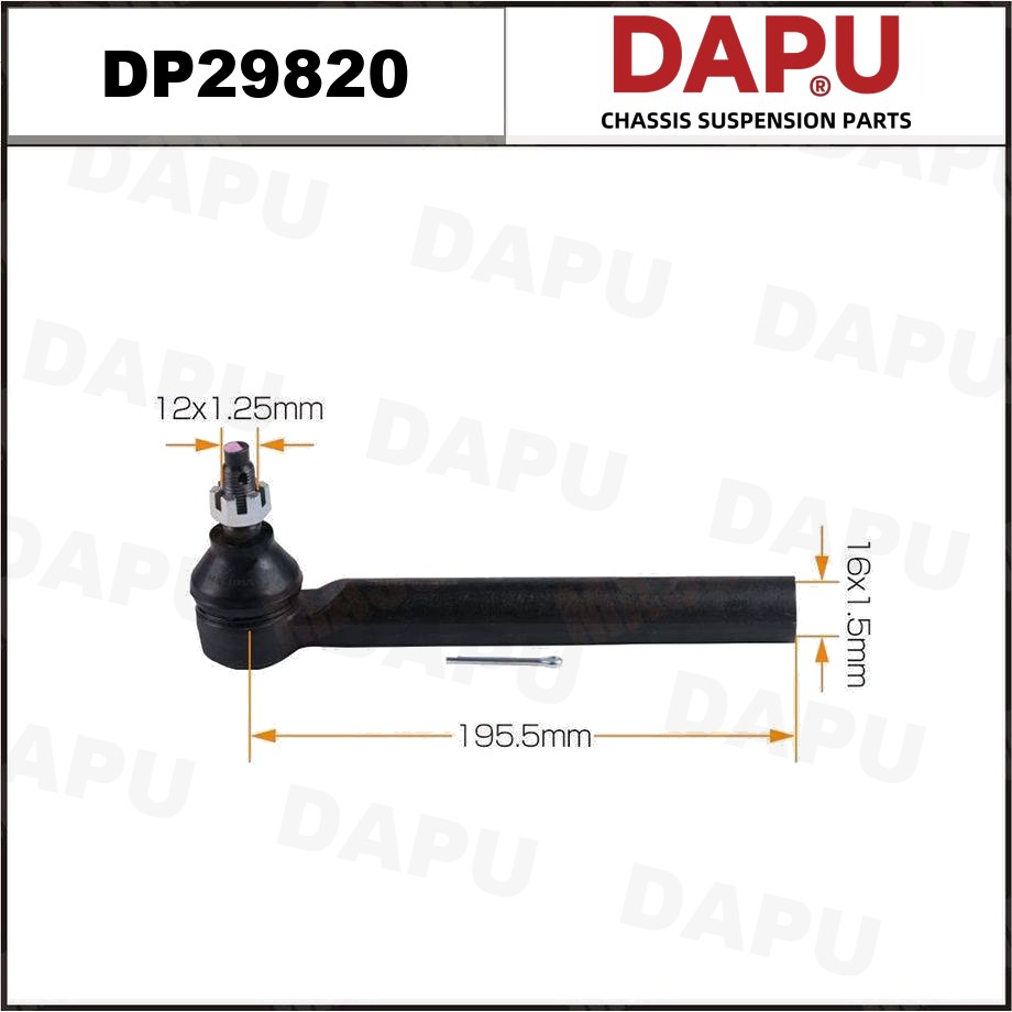 DP29820 Tie Rod End — DAPU AUTO PARTS